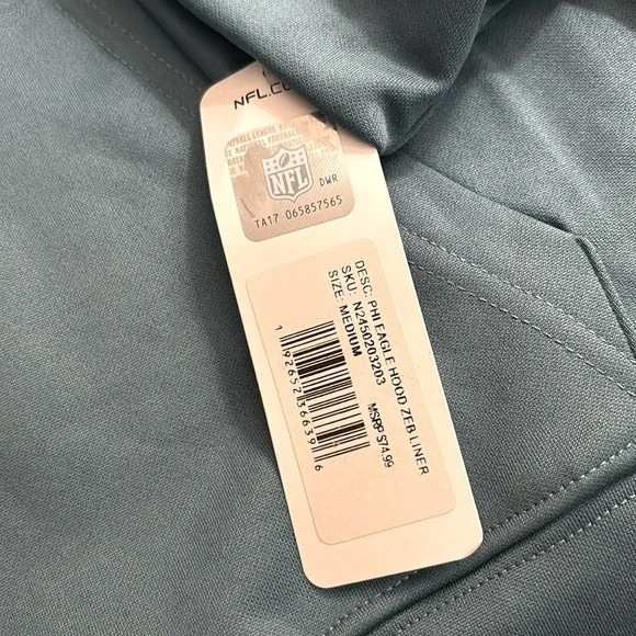 ❌SOLD❌NWT [Zubaz] Philadelphia Eagles NFL Logo Hooded Sweatshirt Men's M - Picture 11 of 12